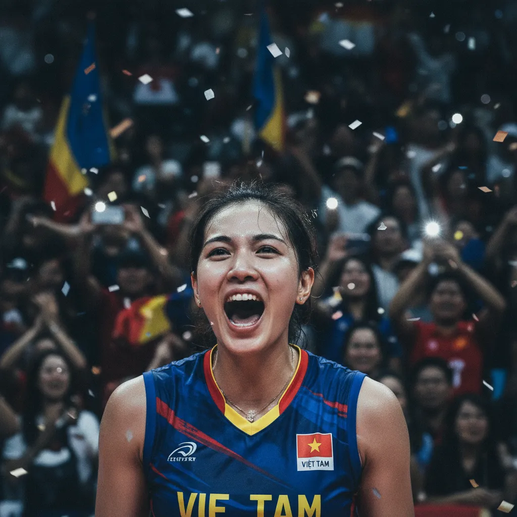 Một pha tấn công của đội tuyển bóng chuyền nữ Việt Nam