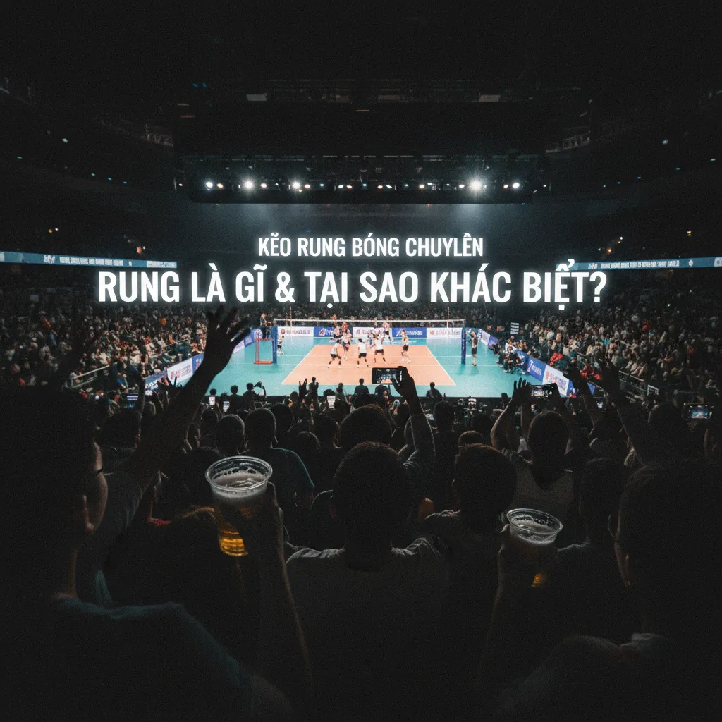 Kèo rung trong một trận đấu bóng chuyền nam